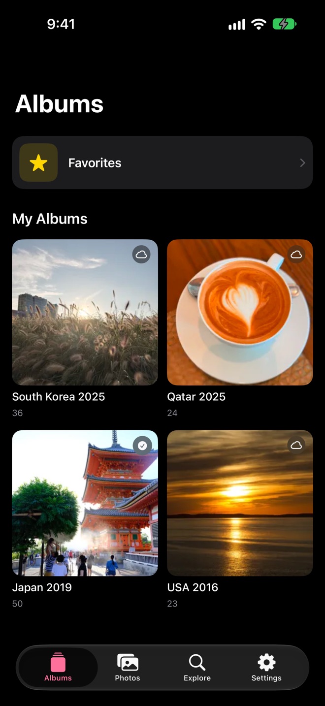 Albums with favorites